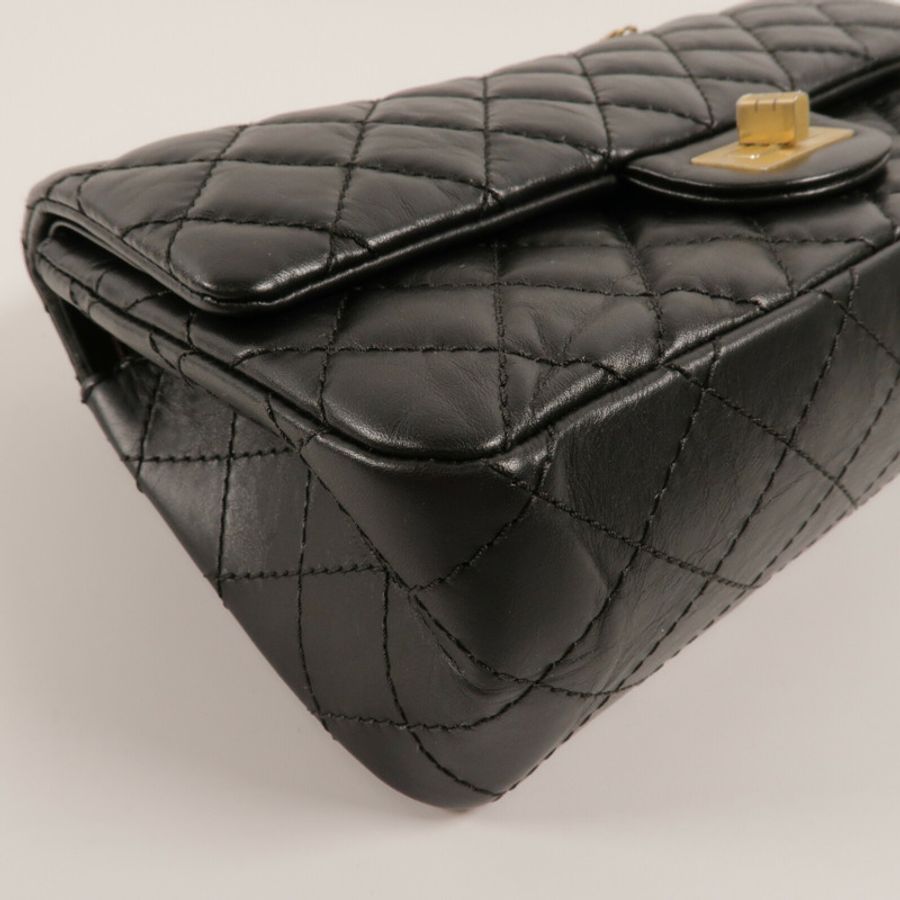 CHANEL 牛皮皮革2.55 Small鏈帶手挽肩背兩用袋-11