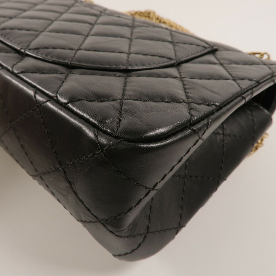 CHANEL 牛皮皮革2.55 Small鏈帶手挽肩背兩用袋-14