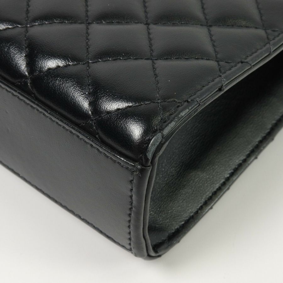 SAINT LAURENT 牛皮皮革Envelope Medium鏈帶肩背袋-17