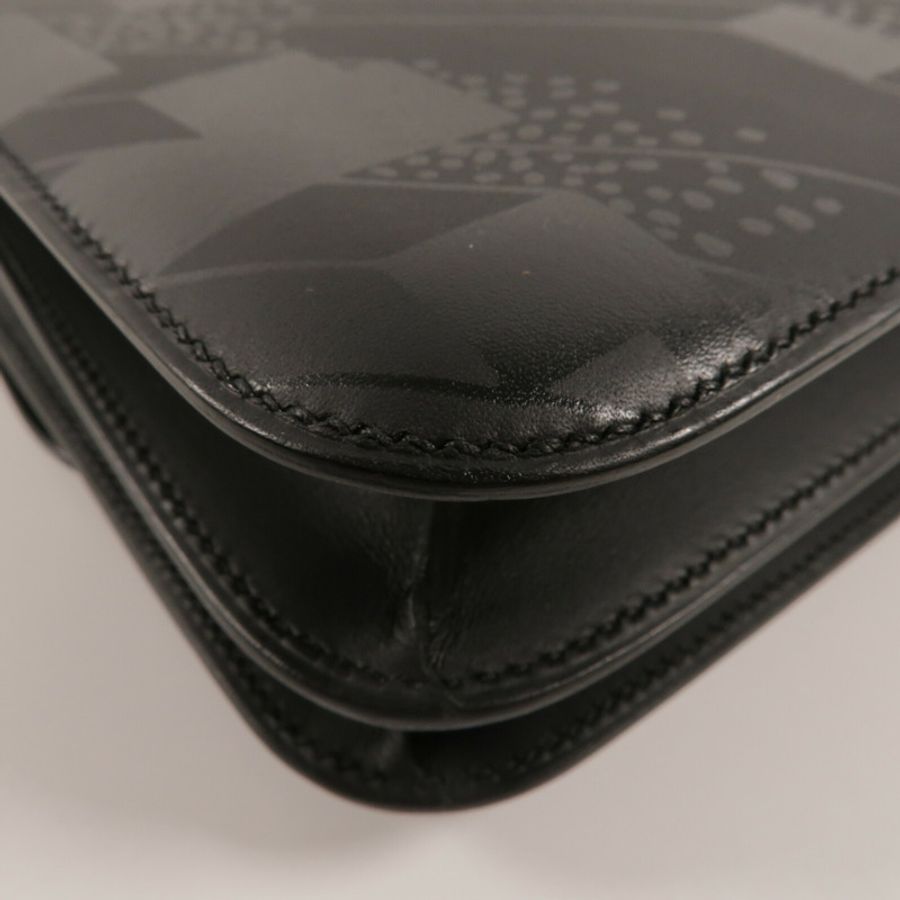 HERMES Sombrero皮革Mini Constance On A Summer Night肩背袋Noir-12