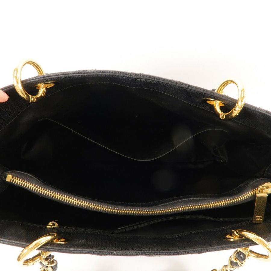 CHANEL 牛皮皮革GST Grand Shopping Tote Bag鏈帶肩背袋-4