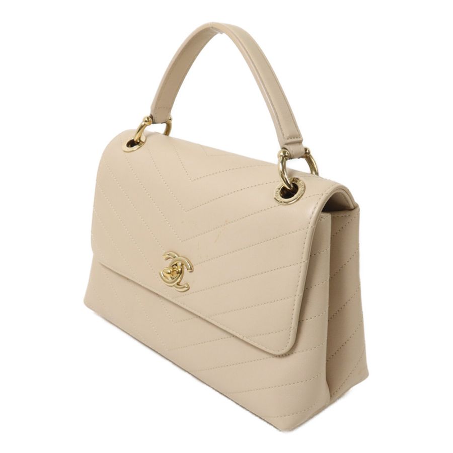 CHANEL 牛皮皮革Shoulder Bag鏈帶手挽肩背兩用袋-2