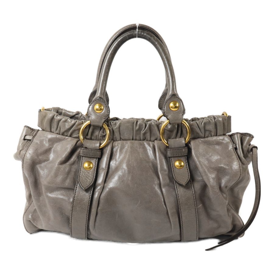 Miu Miu 牛皮皮革2 Way Shoulder手挽肩背兩用袋-1
