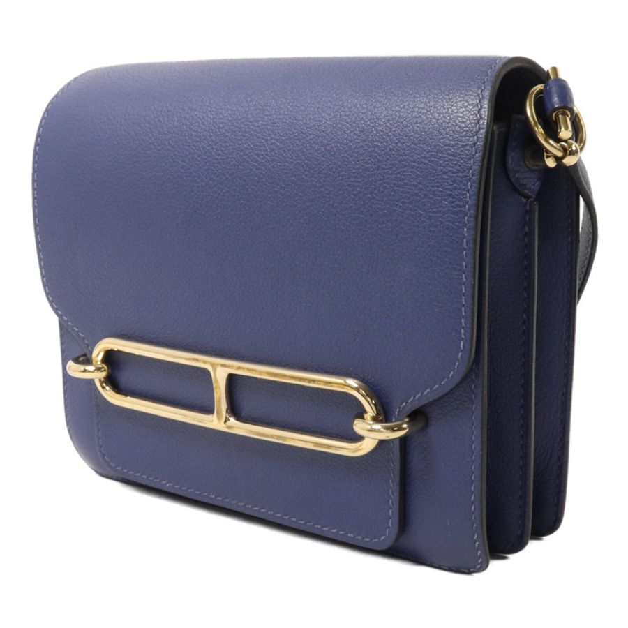 HERMES Evercolor皮革Roulis Mini肩背袋Bleu Agate-2
