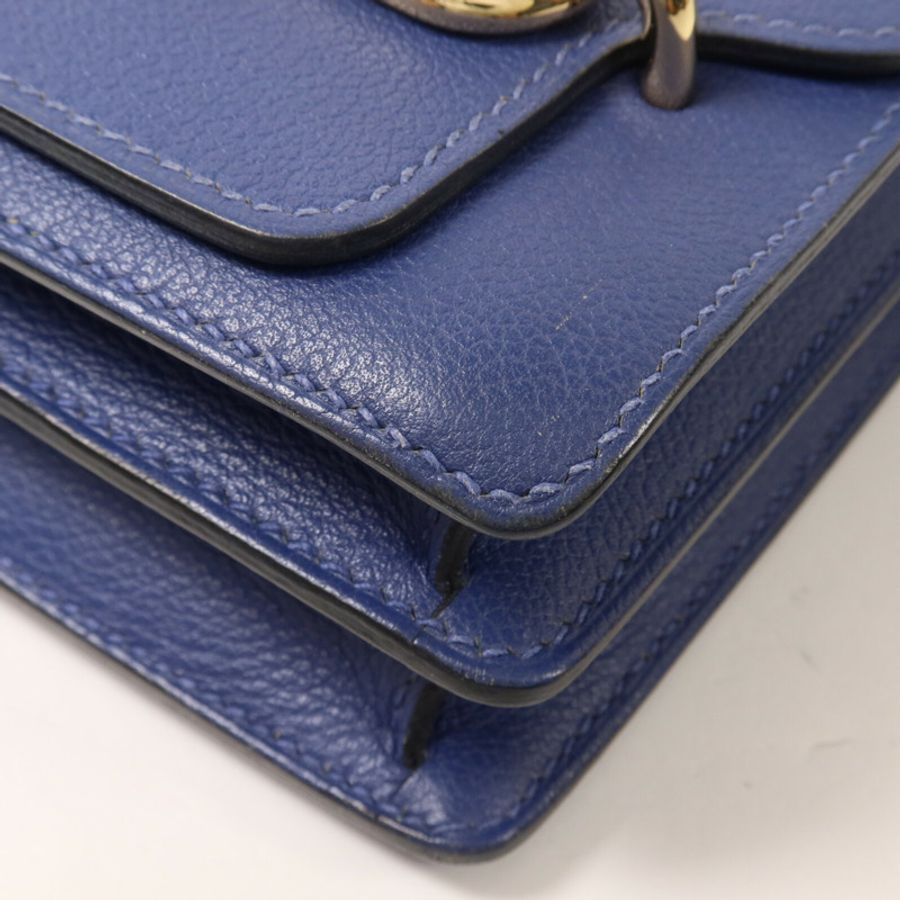 HERMES Evercolor皮革Roulis Mini肩背袋Bleu Agate-12