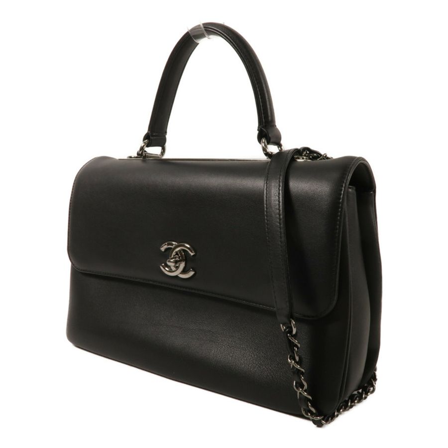 CHANEL 牛皮皮革Trendy CC Medium鏈帶手挽肩背兩用袋-2