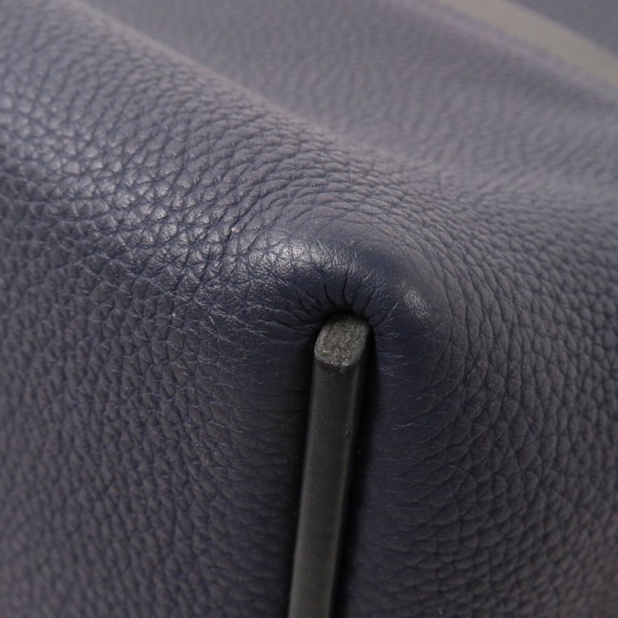 HERMES Clemence皮革/Swift皮革24/24 29cm手挽肩背兩用袋Bleu Indigo/Bordraux-13