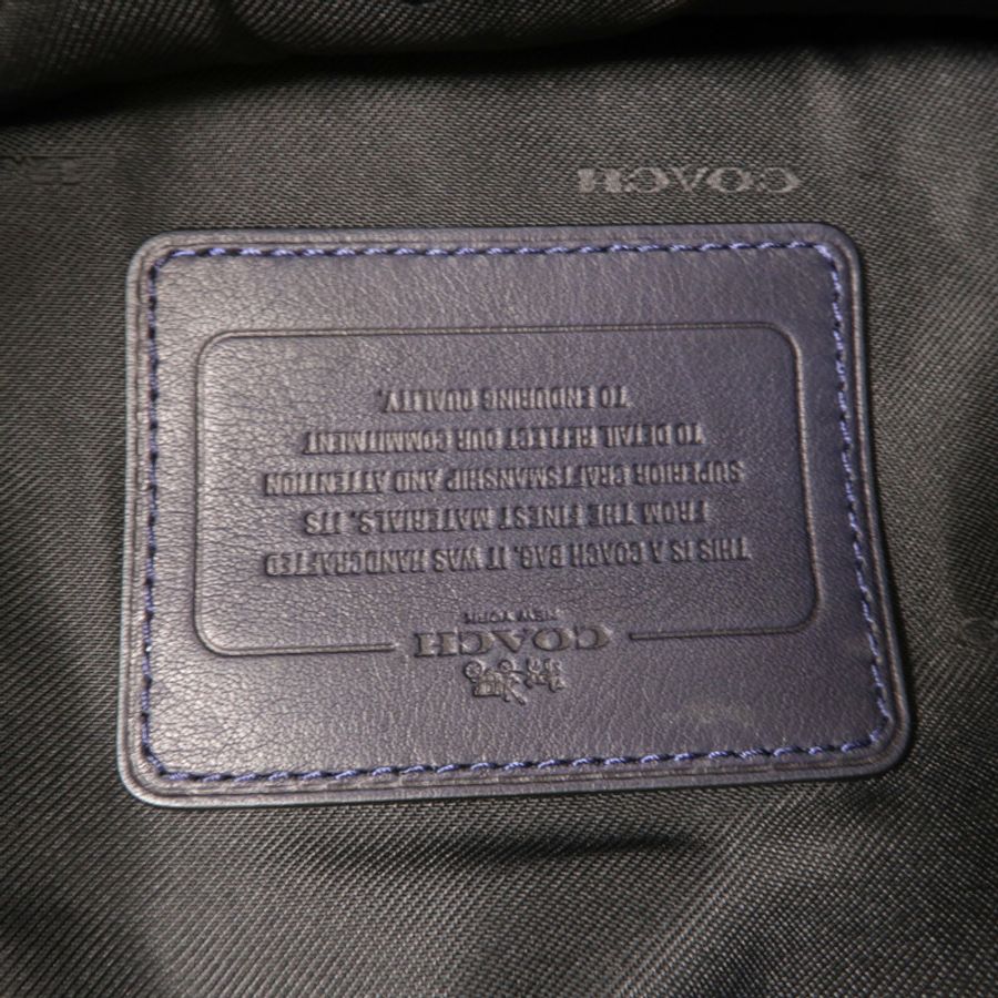 COACH 牛皮皮革Manhattan Foldover Tote Bag手挽肩背兩用袋-6