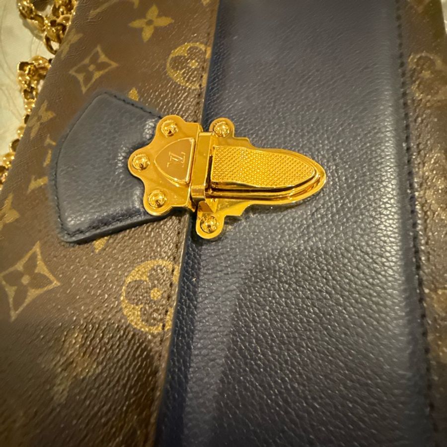 ✨【出售】LV Monogram × Navy Leather 拼接深藍鏈條肩背包✨-16