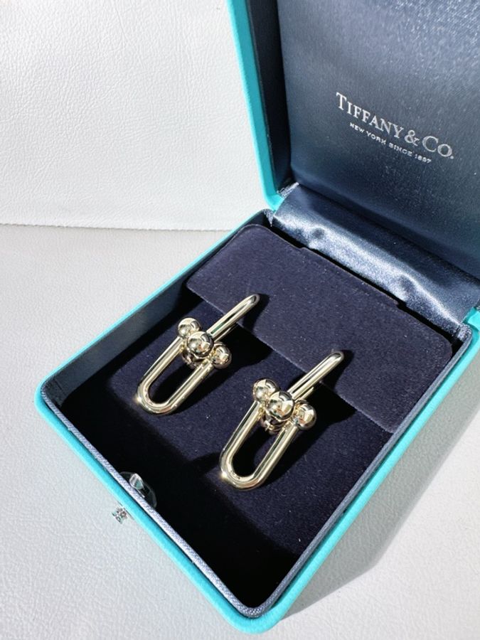 Tiffany蒂芙尼 hardwear系列 18K黃金鍊環耳環,特大號 長4.6cm-3