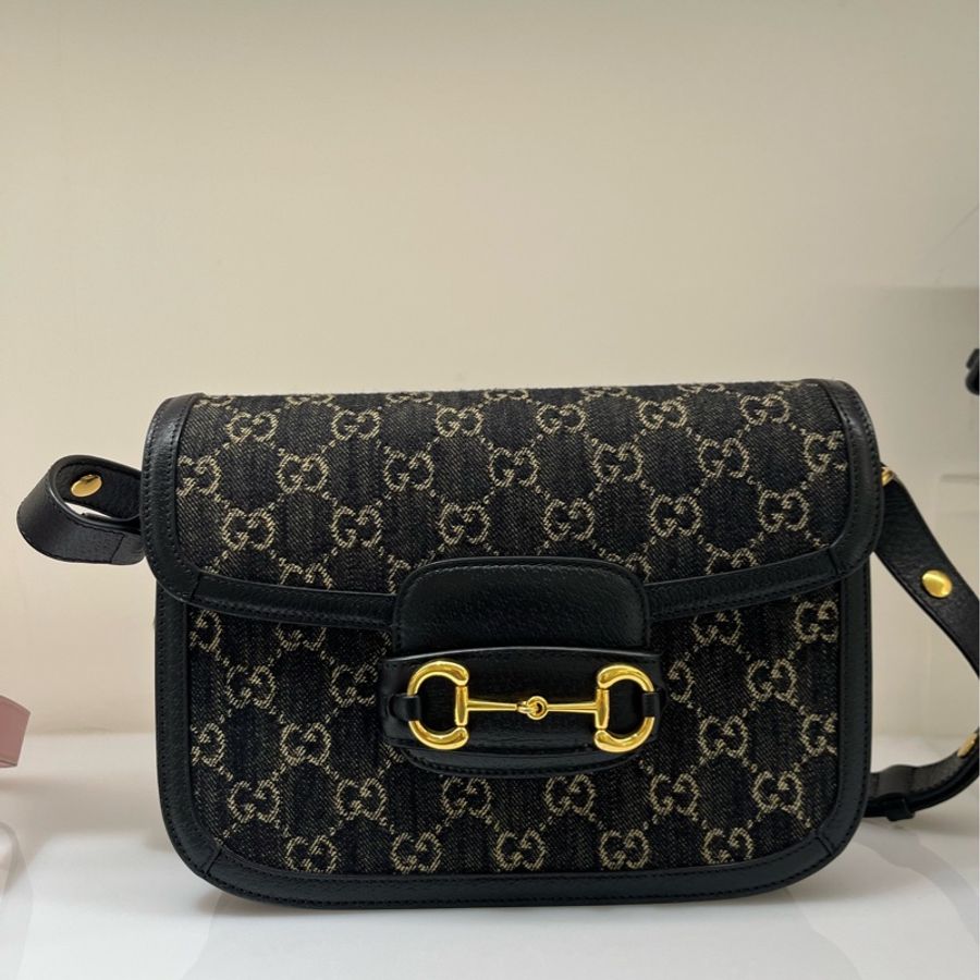 古馳 Gucci 1955系列 丹寧黑花-0