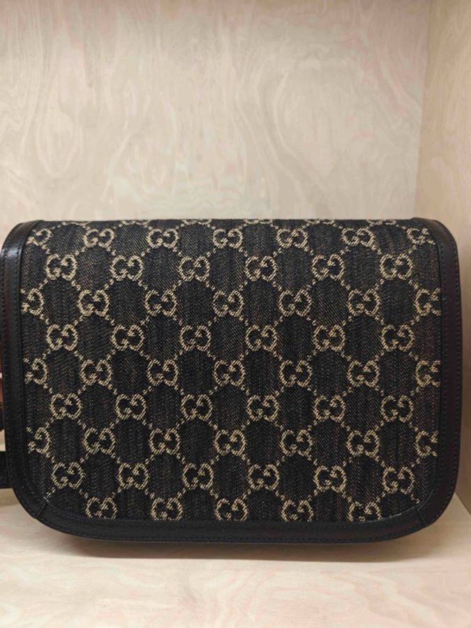 古馳 Gucci 1955系列 丹寧黑花-1