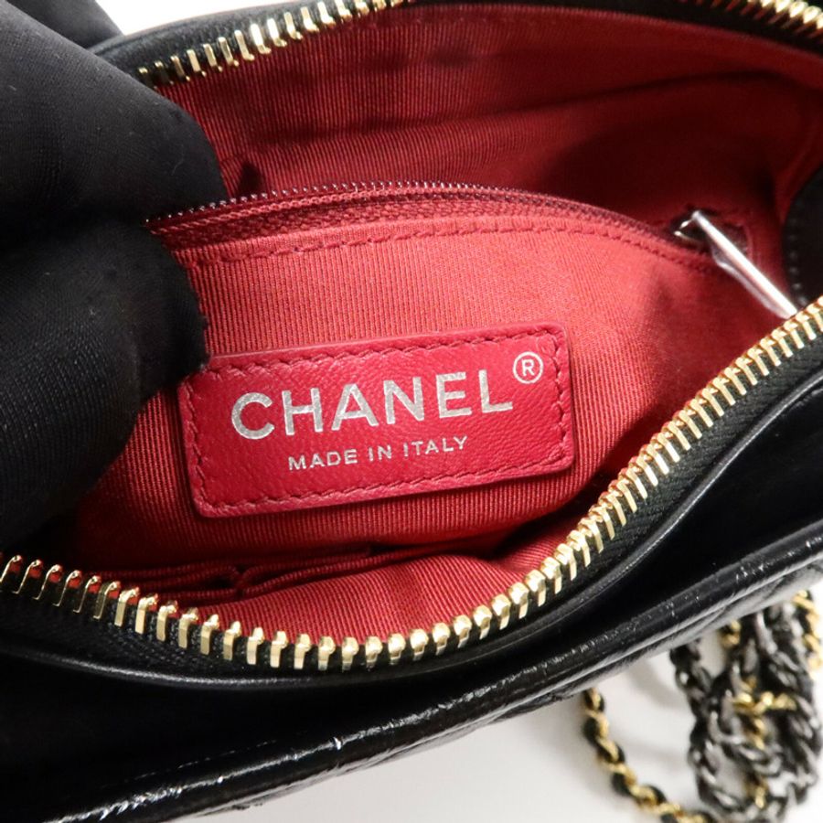 CHANEL 牛皮皮革Gabrielle Small鏈帶肩背袋-6