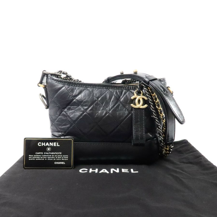 CHANEL 牛皮皮革Gabrielle Small鏈帶肩背袋-8