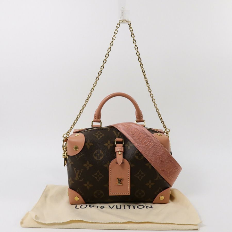 LOUIS VUITTON Monogram Petite Malle Souple手挽肩背兩用袋-7