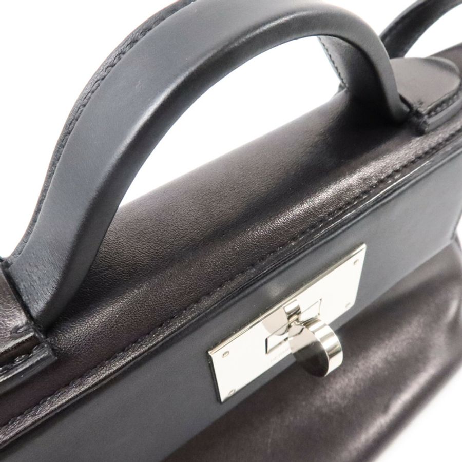 HERMES Volupto皮革24/24 Mini手挽肩背兩用袋Noir-6