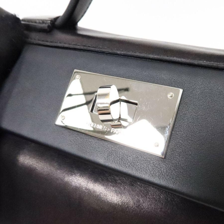 HERMES Volupto皮革24/24 Mini手挽肩背兩用袋Noir-15
