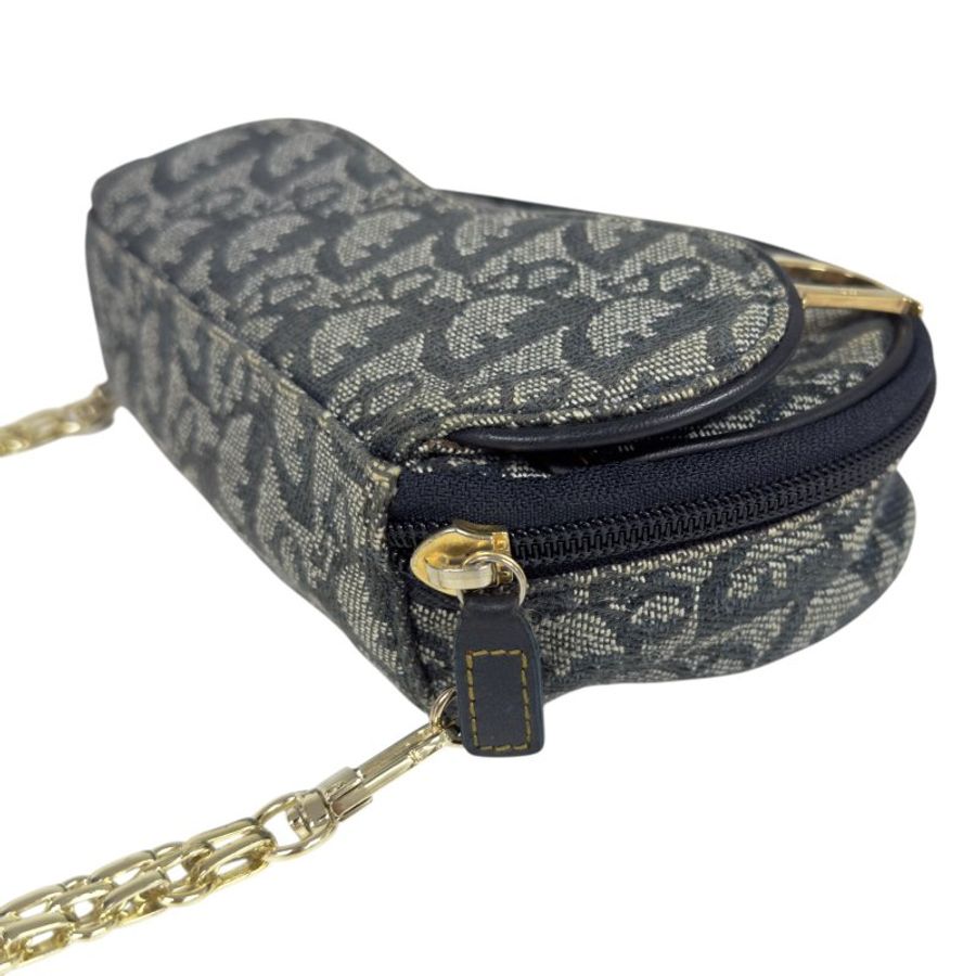 DIOR *自加鏈>送無品牌扣+無品牌鏈帶* 中古 Saddle 馬鞍 肩背包-16