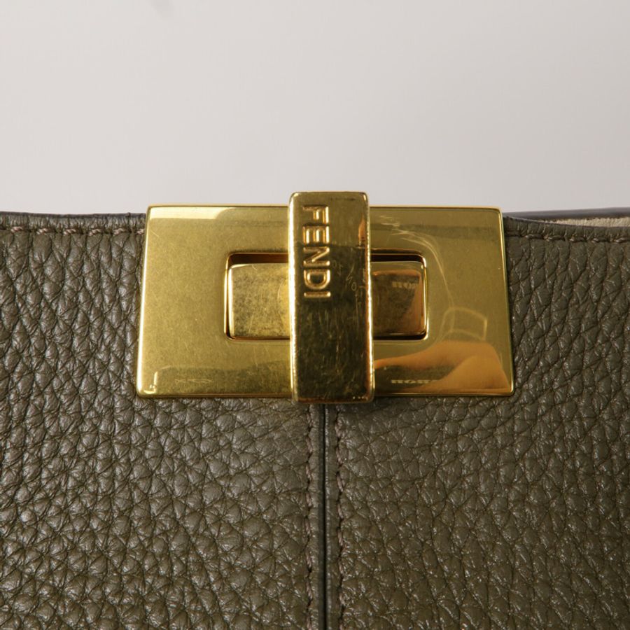 FENDI 牛皮皮革Peekaboo X-Lite手挽肩背兩用袋-7