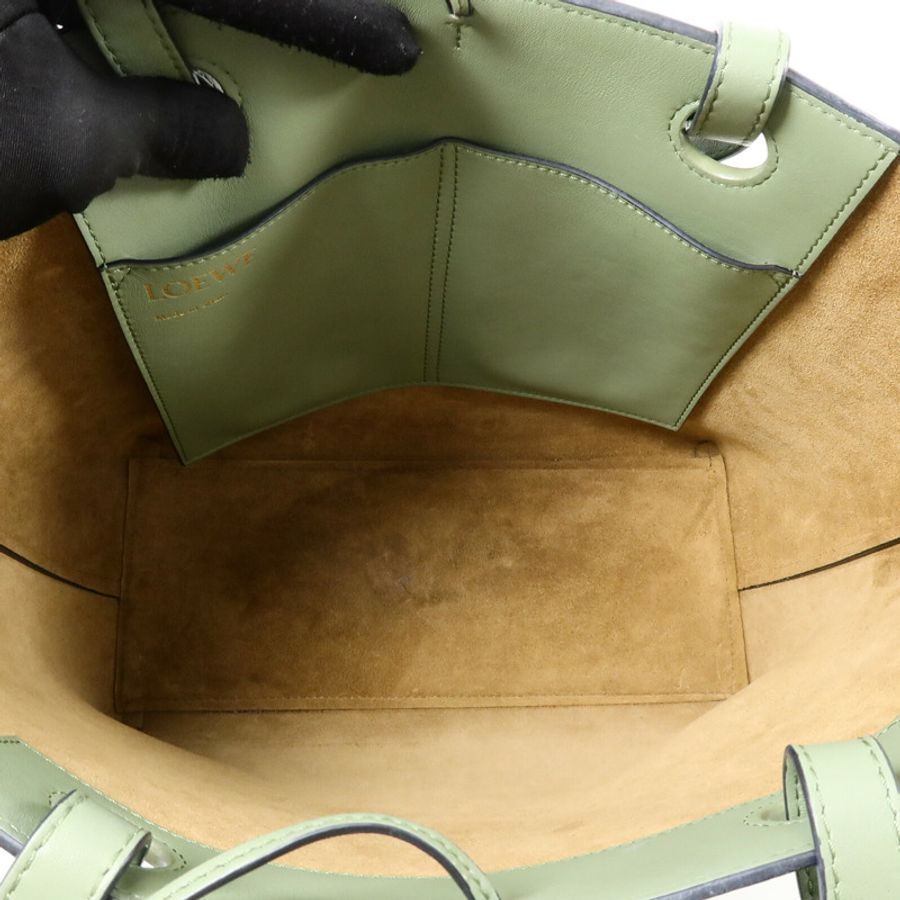 LOEWE 牛皮皮革Anagram Tote Bag手挽袋-4