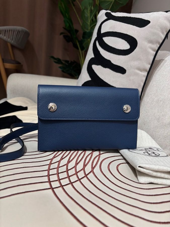 Hermes Snap Wallet Pochette Stamp K-0
