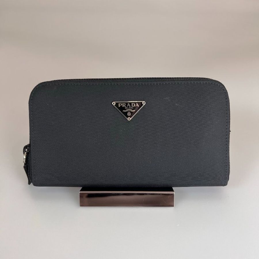 PRADA M506 黑尼龍帆布長夾-1