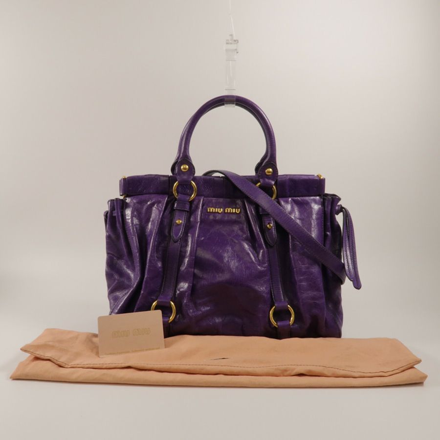 Miu Miu 牛皮皮革Shoulder Bag手挽肩背兩用袋-11