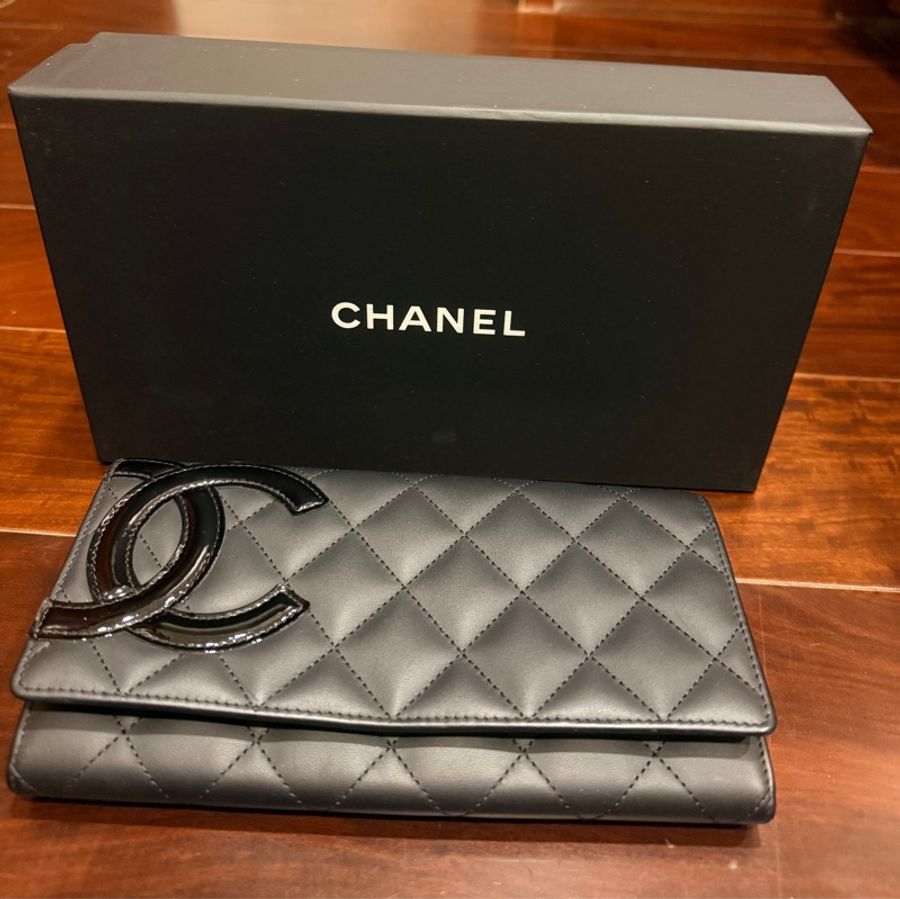 🌟 CHANEL Cambon 康朋系列經典菱格紋長夾 🌟-5