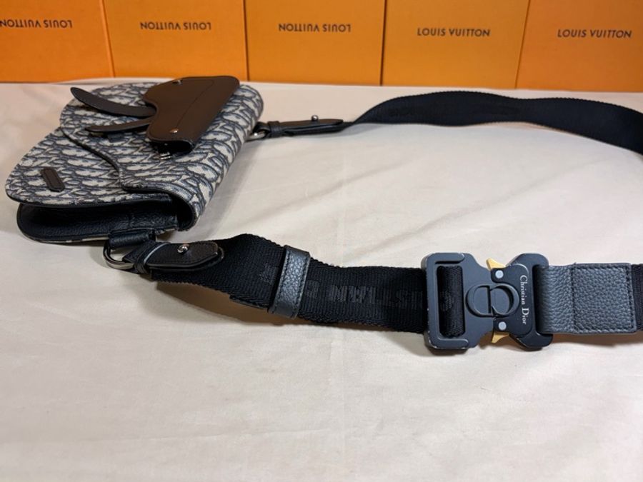 ✨ 近新閒置 dior 迪奧 saddle 滿版老花馬鞍包 肩背斜背包-8
