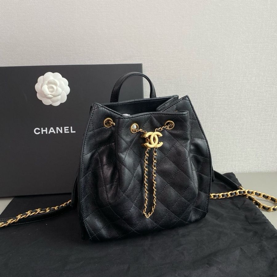 💎Chanel香奈兒|黑金荔枝皮25bag雙肩包|全新閒置芯片款-2