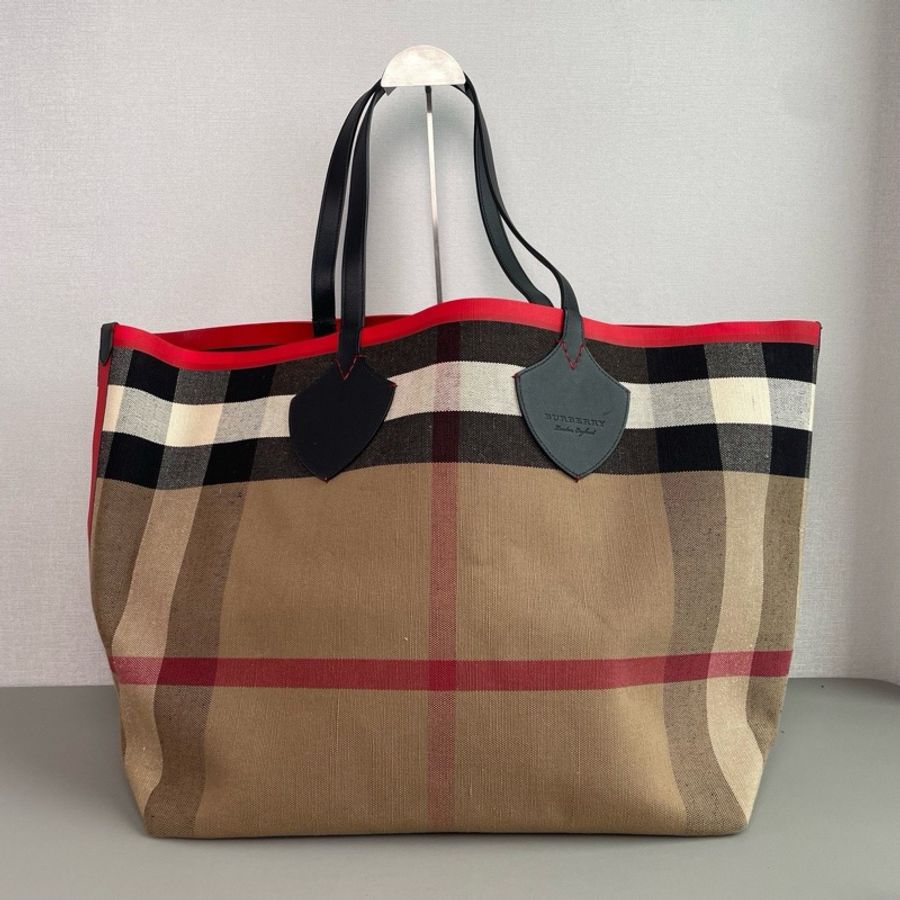 ✨Burberry|超大號托特包經典格紋|98新-1