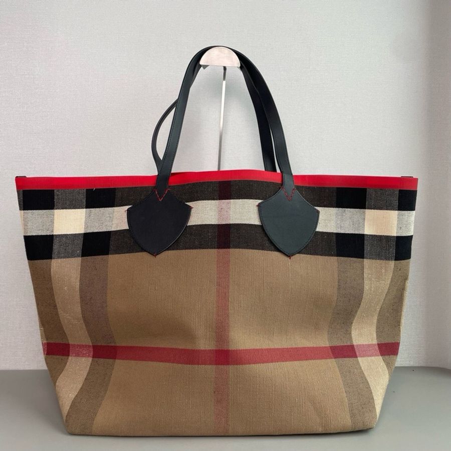 ✨Burberry|超大號托特包經典格紋|98新-4