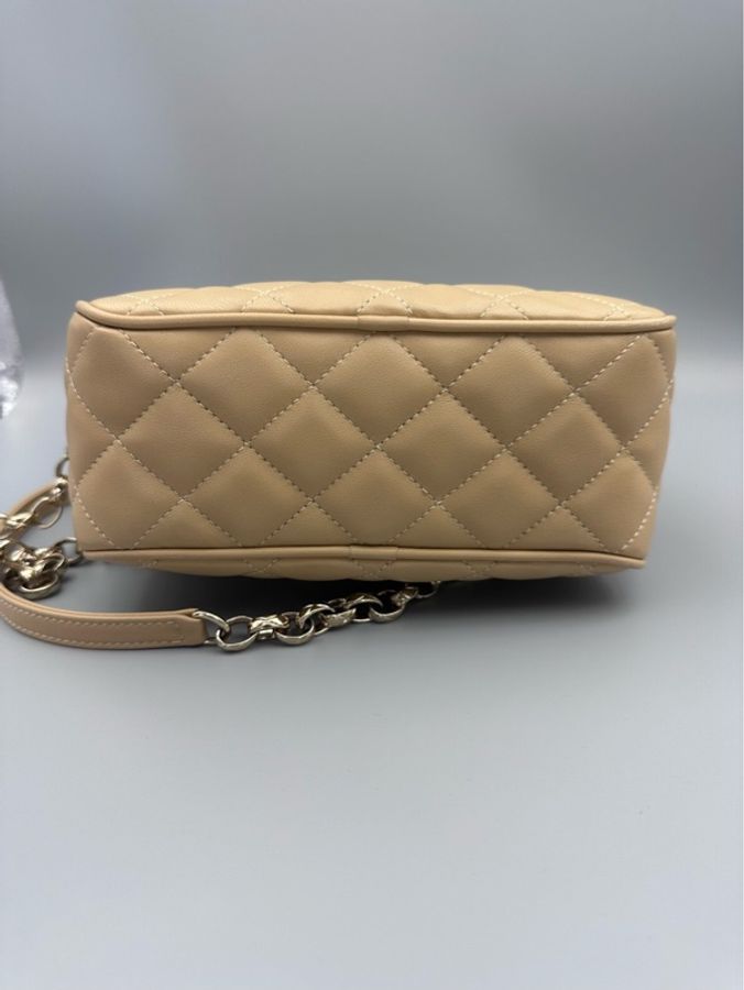 Chanel 香奈兒 相機包斜挎包 奶茶色金球款 金色五金-6