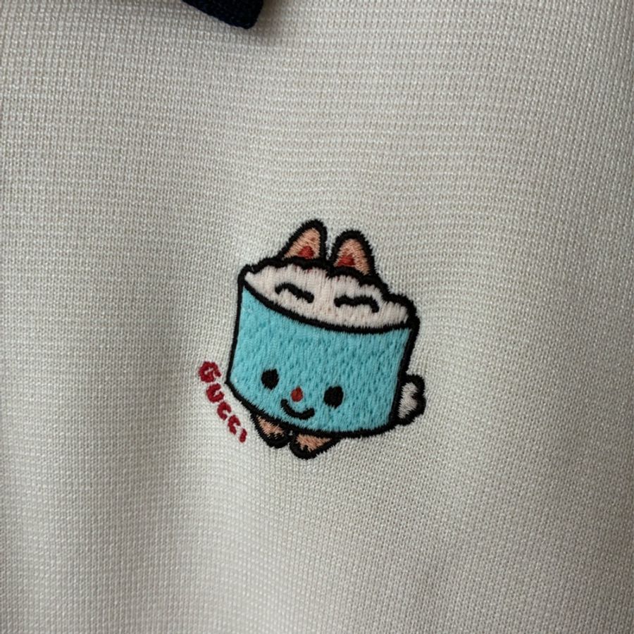 Gucci 米白學院風連身裙👗L號-3