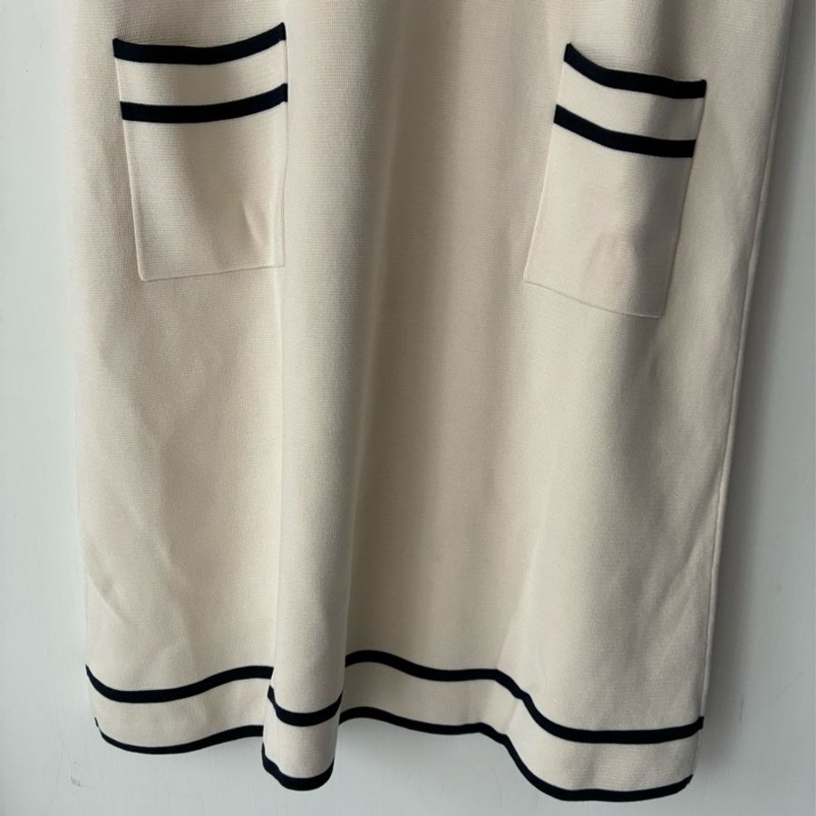 Gucci 米白學院風連身裙👗L號-8