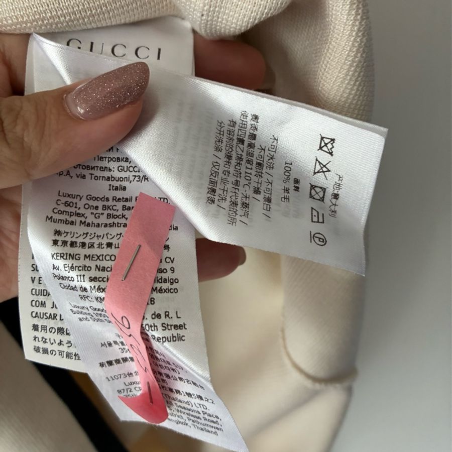 Gucci 米白學院風連身裙👗L號-12