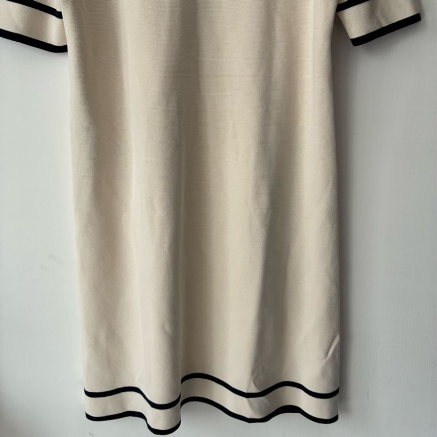 Gucci 米白學院風連身裙👗L號-18