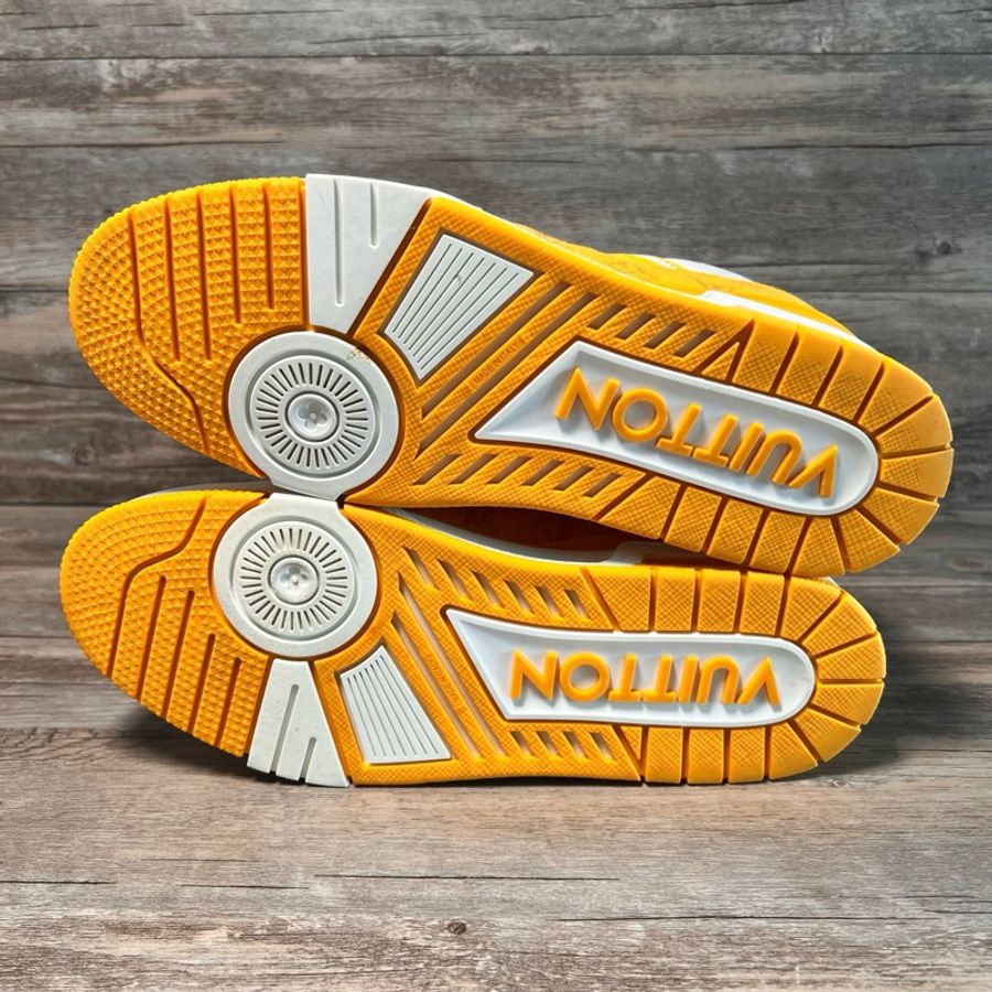 Louis Vuitton路易威登 trainer 白黃牛仔 UK9碼,43碼-7