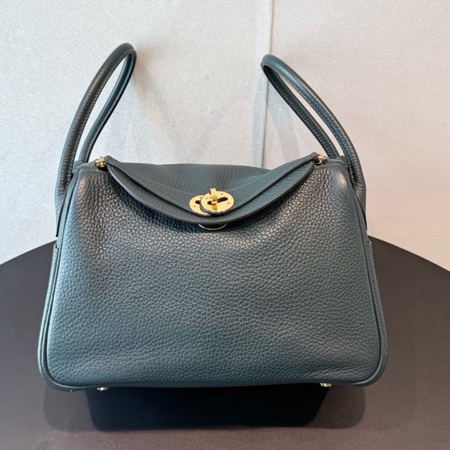 Hermes愛馬仕lindy26 松柏綠金扣,d刻-1