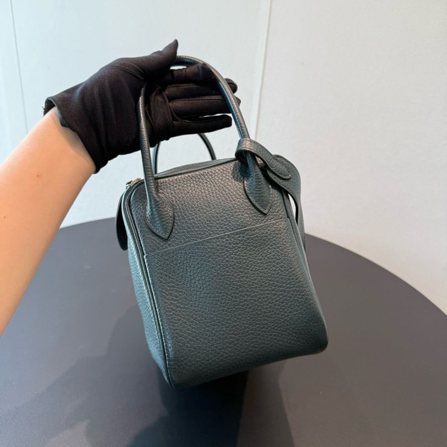 Hermes愛馬仕lindy26 松柏綠金扣,d刻-4