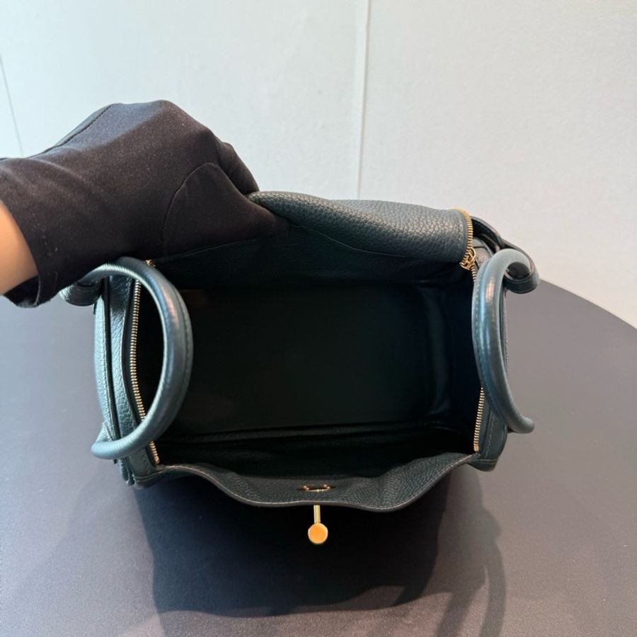Hermes愛馬仕lindy26 松柏綠金扣,d刻-6