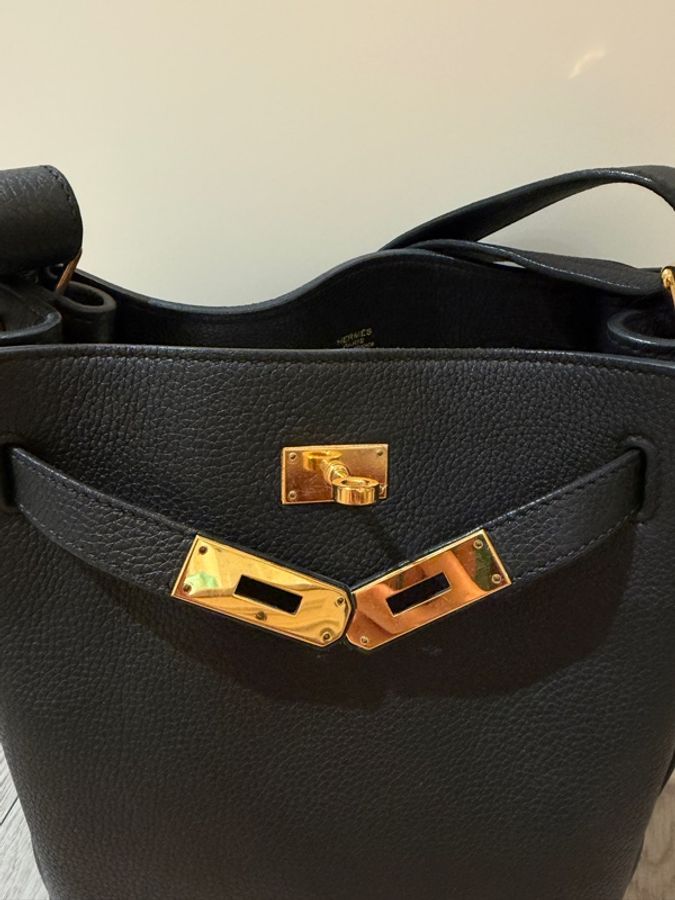 Hermes 絕版品 So Kelly 22黑色金釦 稀少的金釦-1