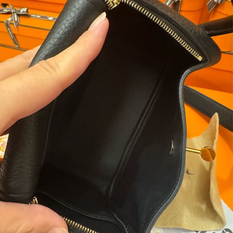 Hermes Mini Lindy 一代 黑金U刻 🖤 近全新 閒置沒有使用過-4