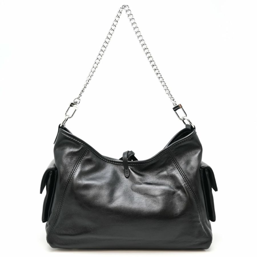 路易威登 Carryall Cargo Vibe PM 女士單肩包 M24861 黑色皮革-1