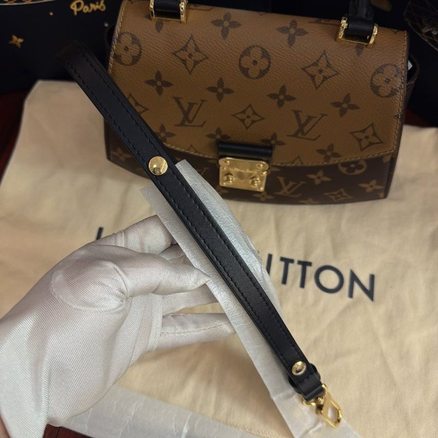近新品 路易威登/Louis Vuitton Tillsit 老花拼色扇子包 芯片款-8
