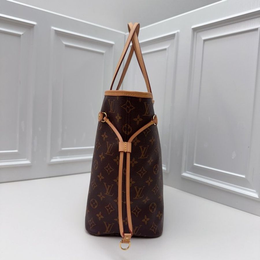 芯片款 路易威登/Louis Vuitton 經典Neverfull老花中號購物袋托特包-3