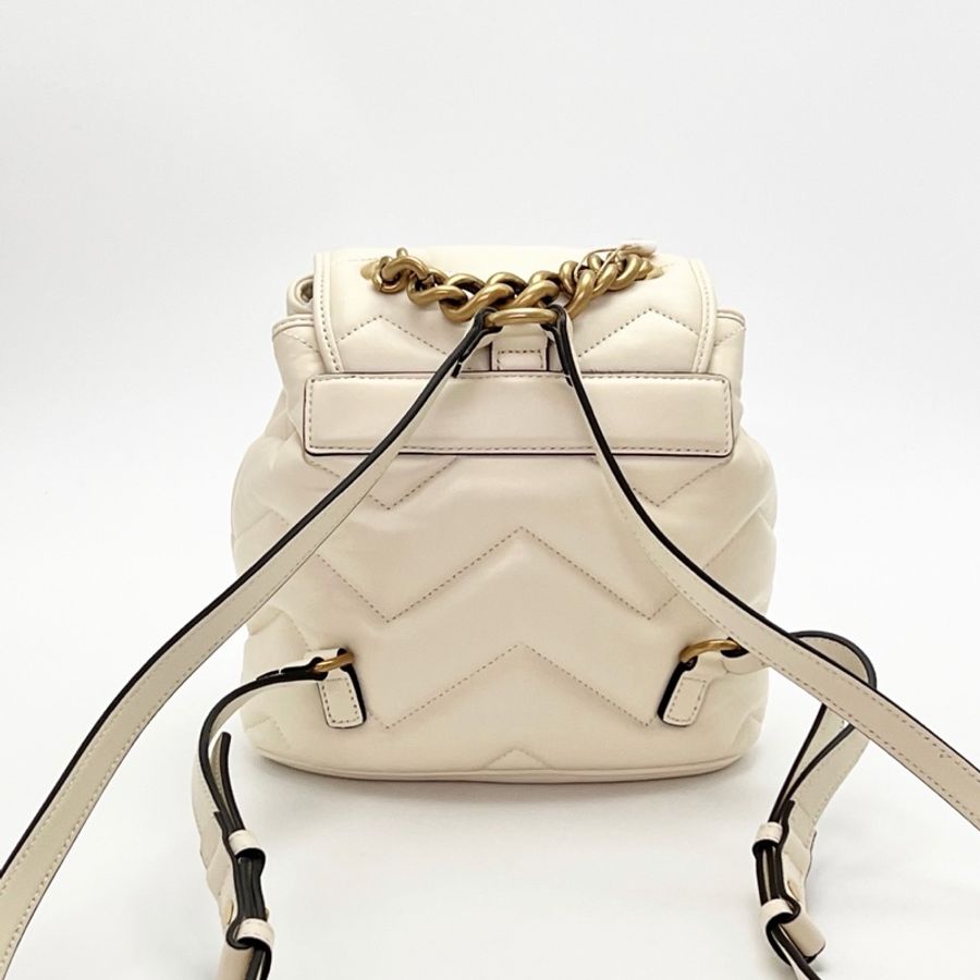 【威選精品】🤍 GUCCI 白金 GG Marmont 泡芙後背包 🤍-3