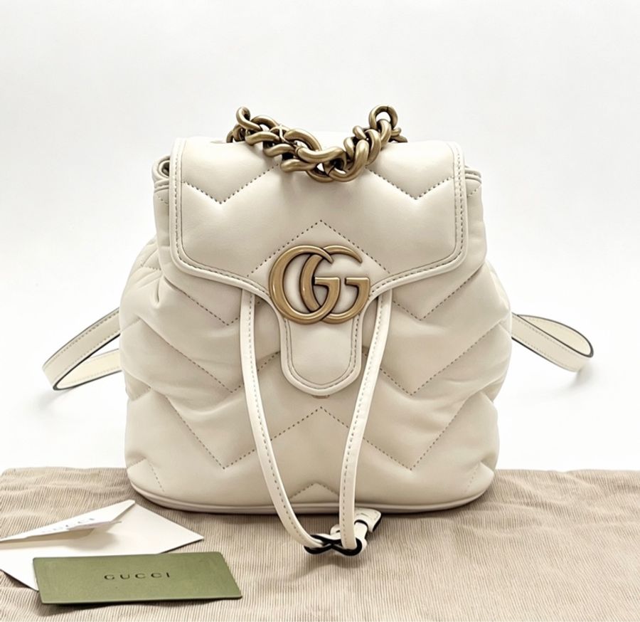 【威選精品】🤍 GUCCI 白金 GG Marmont 泡芙後背包 🤍-5