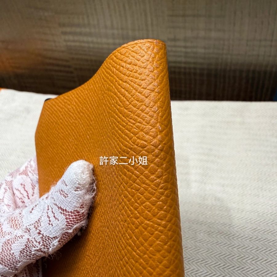 Hermes 99新閒置 棕色護照夾 Epsom皮-15