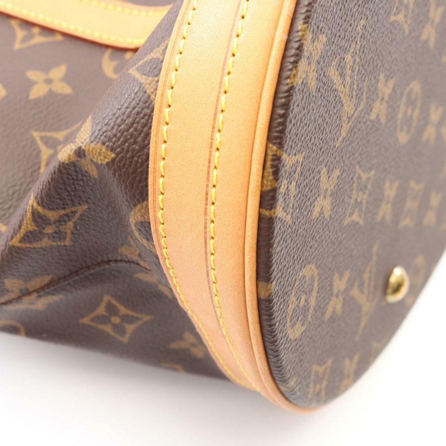 路易威登(LOUIS VUITTON)水桶包 GM 單肩包 M42236 Monogram 帆布皮革棕色二手-7